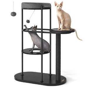 Feandrea by SONGMICS HOME Modern Cat Tree, Heavy Duty Cat Tower, Steel Tube and Particleboard, Platform with Cushion, Sisal Cat Scratching Post - 1 of 4