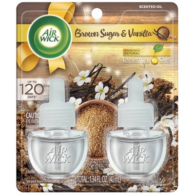 Air Wick Essential Scented Oil Twin Refill - Brown Sugar & Vanilla - 1.34 fl oz/2ct