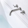 Sumerain Wall Mount Tub Faucet Brushed Nickel 3 Hole Bathtub Filler Faucet with Rough in Valve - 3 of 4