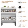 Shoe Cabinet with 2-4 Flip Drawers, Wooden Shoe Organizer with Adjustable Shelf, Shoe Storage for Entryway, Hidden Shoe Cabinet - 4 of 4