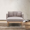 NicBex Modern Convertible Accent Chair with Side Pocket, Foldable Wood Sofa Bed with 3 Pillows for Living Room, Bedroom - 2 of 4