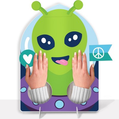 Big Dot of Happiness Blast Off to Outer Space - Rocket Ship Baby Shower or Birthday Activity - 2 Player Build-A-Face Party Game