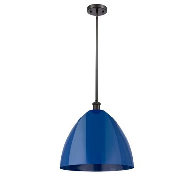 Plymouth Dome - 1 Light Stem Hung Pendant In Industrial Style-16.75 Inches Tall and 16 Inches Wide
