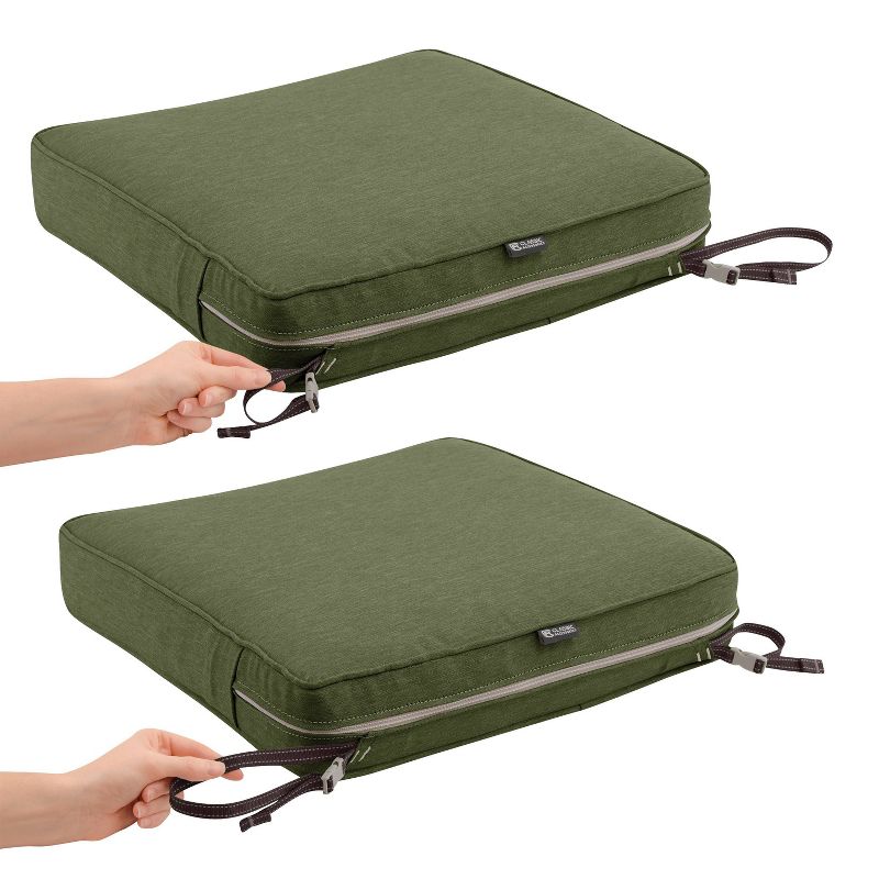 Montlake FadeSafe Water-Resistant Patio Lounge Chair Cushion Set - Classic Accessories, 6 of 11