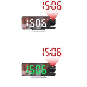 REGALWOVEN 2 Pcs Plastic Digital Corded Adjustable Accurate Electric Alarm Clock 7.5 x 2.8 x 1 inch - 1 of 4
