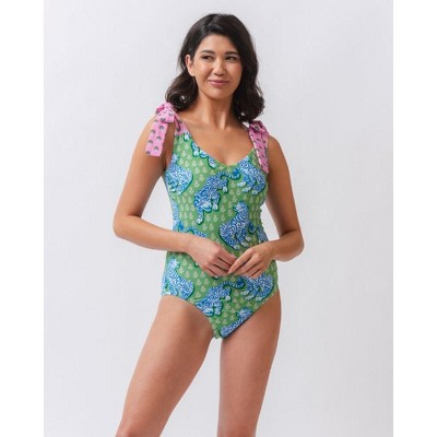 Tiger Queen Shoulder-Tie One-Piece