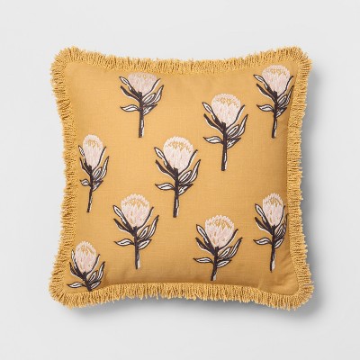 Target yellow outlet throw pillow