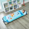 EVERYDAY KIDS Mermaid Toddler Cot Nap Mat for Home, Daycare, Preschool ; Easy to Roll Sleeping Mat with Elastic Straps, Pillow and Blanket - 3 of 4