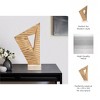 Sculpture Aluminum Abstract Geometric Design with Marble Base For Modern Home Office Bedroom Living Room Decor - 18" Gold & Metallic - 3 of 4