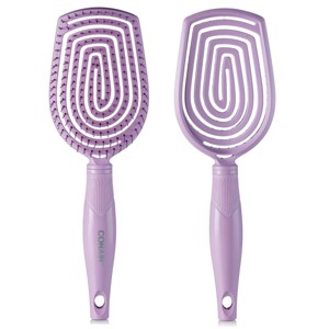 Conair Scalp Care Flexi Head Paddle Detangling Hair Brush - All Hair - Purple - 1 of 4