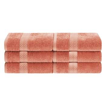 Plush and Highly Absorbent Rayon from Bamboo and Cotton 6-Piece Hand Towel Set, Quick Drying and Soft by Blue Nile Mills