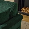 Karl Home Green Corduroy Living Room Swivel Barrel Accent Chair - 3 of 4