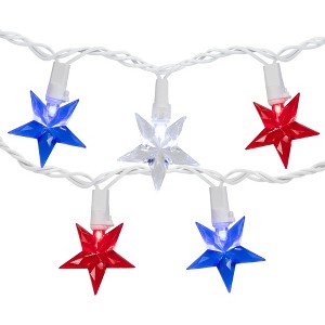 Northlight LED Patriotic Stars String Light Set - 7.25ft - White Wire - 10ct - 1 of 4
