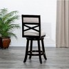 CAVINAS 24" Counter Height X-Back Chair, Swivel Stool, Bistro Chairs, Swivel Dining Chair, Fabric Seat - 3 of 4