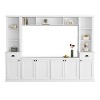 Minimalism Black TV Stand Console Table for TV Up to 75", Ample Storage Space Entertainment Wall Unit Set with Adjustable Shelves - Maison Boucle - 3 of 4