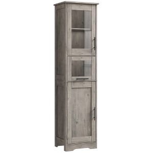 67'' Tall Bathroom Storage Cabinet, Modern Pantry Cabinet with Double Door, Shelves Adjustable Freestanding Cupboard with Drawer for Bathroom Kitchen - 1 of 4
