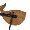 8"x18" Wood Whale Handmade Distressed Wall Hook, Beige with 3 Hangers - Olivia & May - 3 of 4