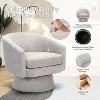 360°Swivel Accent Chair with Arms,Cozy Round Chenille Fabric and Soft Cushion Arm Chair for Living Room Bedroom Reading - 4 of 4