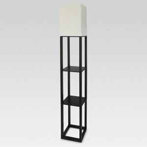 Shelf Floor Lamp Black Includes Energy Efficient Light Bulb - Threshold , Size: Lamp with Energy Efficient Light Bulb