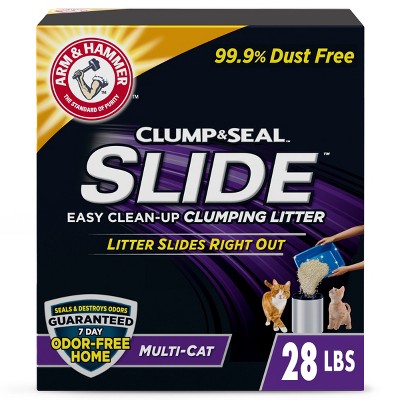 Arm & Hammer Slide Easy Clean-Up Multi-Cat Clumping Cat Litter - 28lbs: Clay Material