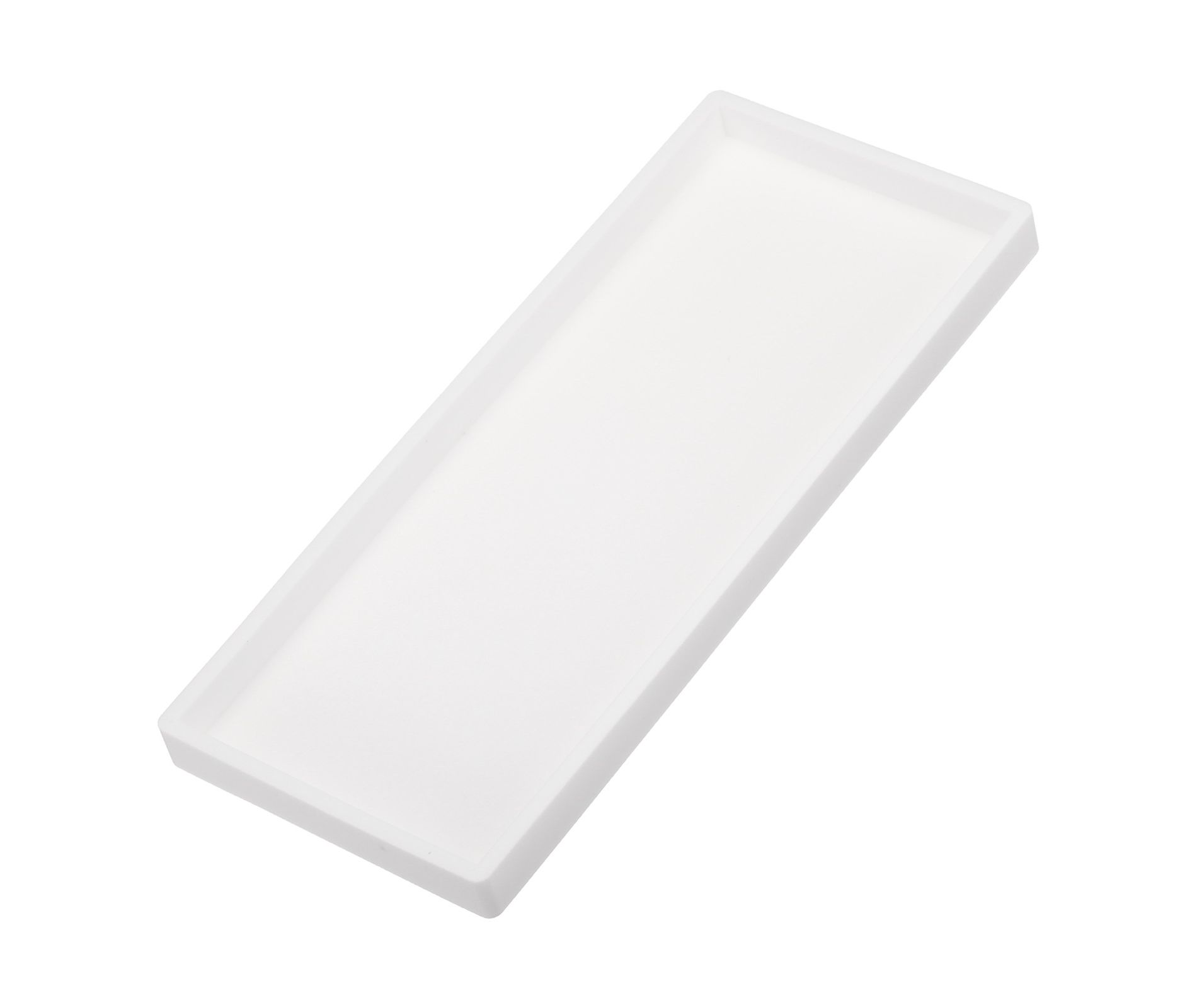 Unique Bargains Silicone Waterproof Anti-slip Bathroom Soap Dispenser Tray White 12" x 5"