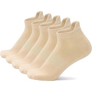 SERISIMPLE Men Thin Viscose Bamboo No Show Low Cut Odor Resistant Breathable Low Cut Socks Navy Blue Large 5 Pairs - 1 of 4