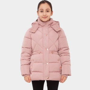 Rokka&Rolla Girls' Quilted Coat Puffer Jacket - 1 of 4