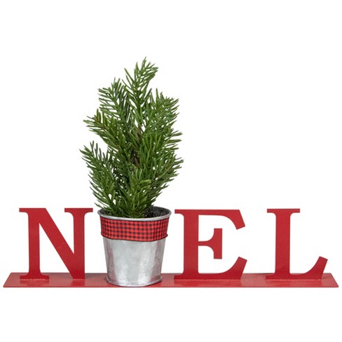 Northlight Potted Faux Pine In Metal 