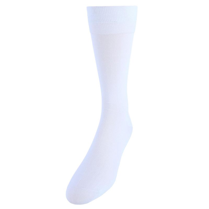 Vannucci Men's Mercerized Cotton Solid Color Dress Socks, 1 of 2