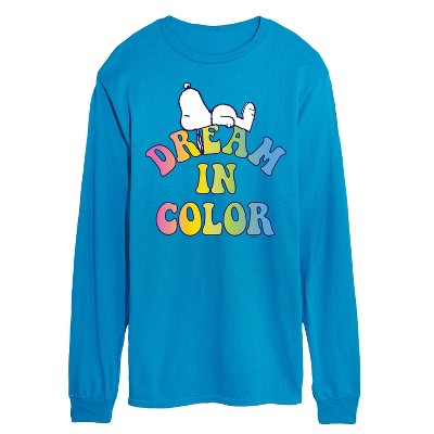 Men's - Peanuts - Dream In Color Long Sleeve Graphic T-Shirt
