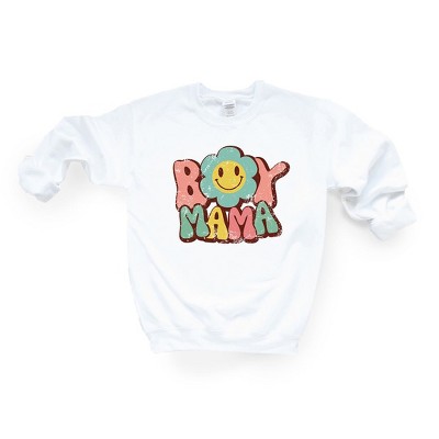 Simply Sage Market Women's Graphic Sweatshirt Boy Mama Flower