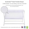 BreathableBaby Breathable Mesh Portable Sleeper, White, From Bedside to Travel - 2 of 4