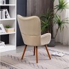 Vynxaria Doarnin Contemporary Silky Velvet Tufted Accent Chair with Solid Wood Frame - 2 of 4