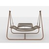 Gulches Hammock Chair Swing with Stand - 570LBS Capacity, Wood-Colored Anti-Rust Frame, Oversized Double (OLD W1132P155978) - 4 of 4