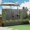 PexFix 71" x 47" Tall Wrought Iron Garden Trellis with Planter Box Black Outdoor Plant Support for Climbing Flowers Vines Patio Yard Decor - 4 of 4