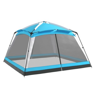 Sky Blue 12' x 12' Mesh Screen House Tent for 8 People