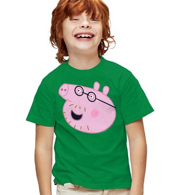 Boys' Short Sleeve Peppa Pig Daddy Pig Face T-Shirt