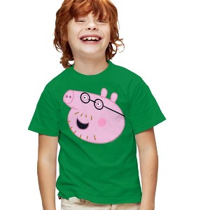 Boys' Short Sleeve Peppa Pig Daddy Pig Face T-Shirt - 1 of 4