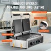 VEVOR Commercial Panini Grill, 3600W Electric Sandwich Panini Maker, Stainless Steel Double Sandwich Press, Panini Grill with Temp Control & 19"x9" - 4 of 4