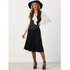 INSPIRE CHIC Women's U-Neck Single-Breasted Jacquard Gothic Steampunk Waistcoat - 4 of 4