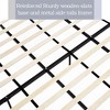 Queen Size Bed Frame, 54" Tall Headboard Wingback Upholstered Bed, Platform Bed Frame, Wooden Slats Support, No Box Spring Needed, Bedroom Furniture - 3 of 4