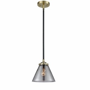 Cone - 1 Light Stem Hung Mini Pendant In Industrial Style-7.63 Inches Tall and 7.75 Inches Wide - 1 of 1