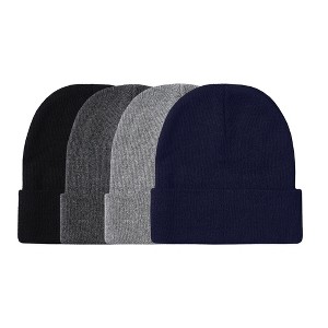 Qraftsy Mens Multiple Colors Solid Beanies - 6 Pack - 1 of 4