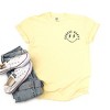 Simply Sage Market Women's Embroidered Choose Happy Lightning Smiley Face Short Sleeve Garment Dyed Tee - 3 of 3