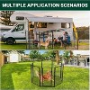 Nasitip 40"/48" Black 8/16-Panel Dog Playpen, Indoor Outdoor Heavy Duty Metal Pet Exercise Pen with Wide Door & Low Threshold - 3 of 4