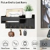 LunaLulinlk Key Holder Wall Mount, Decorative Key Rack and Mail Organizer with 6 Key Hooks, Wooden Key Hanger with Shelf - 3 of 4