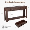 Coucheta 54" Long Console Table - Wooden Entryway Table with 2 Drawers & Open Shelf, Farmhouse Design for Behind Couch, Available in Finishes - 2 of 4