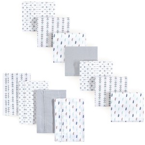 Luvable Friends Infant Boy Cotton Flannel Burp Cloths and Receiving Blankets, 11-Piece, Boy Feathers, One Size - 1 of 1