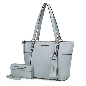 MKF Collection Gloria Vegan Leather Women’s Tote Bag with Wallet Set by Mia K - 1 of 4