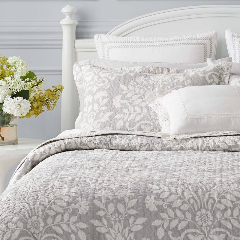 Rowland Reversible Quilt Set Gray - Laura Ashley, 4 of 18